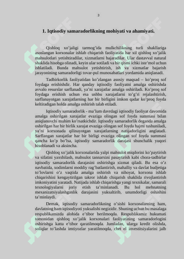 Ishlab chiqarishning iqtisodiy samaradorligi 3