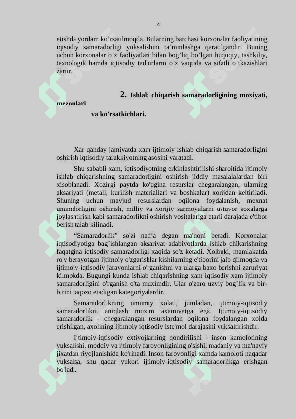 Ishlab chiqarishning iqtisodiy samaradorligi 4