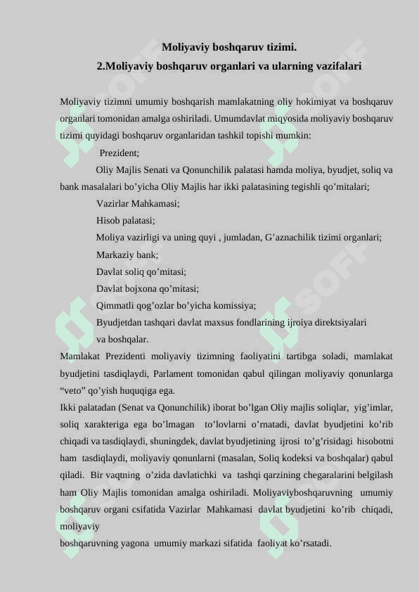 Molıya boshqaruv organları va ularnıng vazıfaları 7