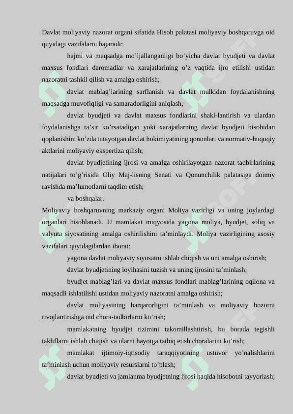 Molıya boshqaruv organları va ularnıng vazıfaları 8