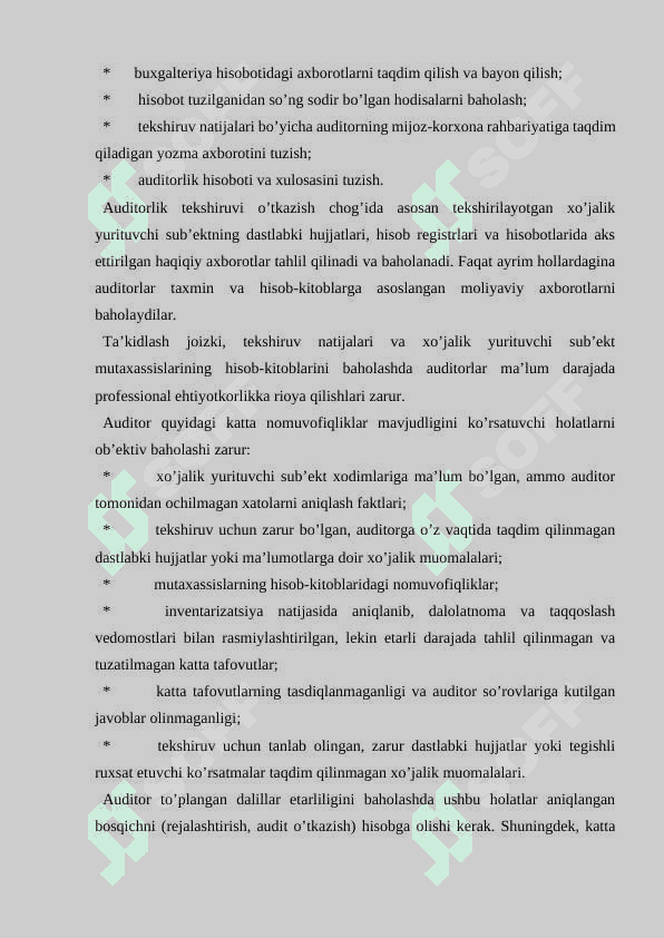 MOLIYAVIY HISOBOT TUZILGANDAN KEYINGI XODISALAR VA ULARNING AUDITORLIK HULOSASIGA TA’SIRI 4