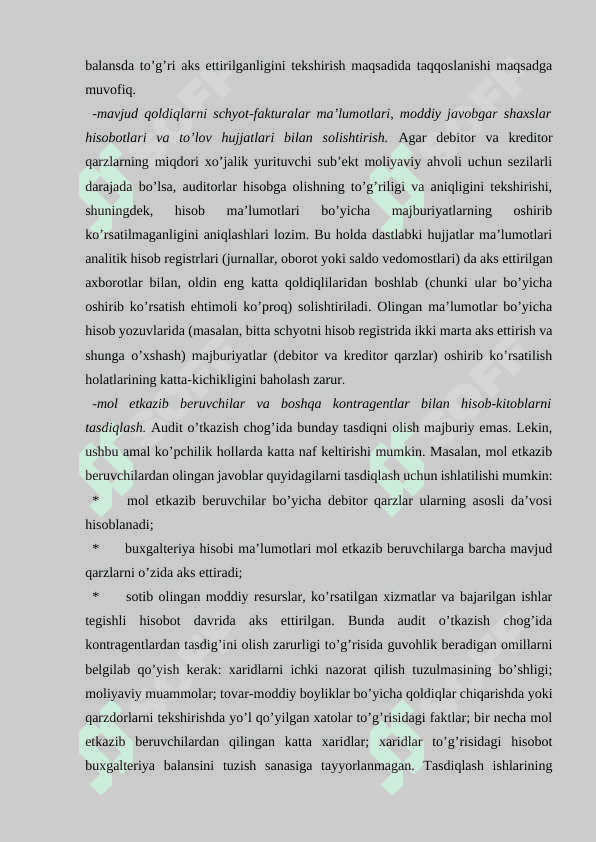 MOLIYAVIY HISOBOT TUZILGANDAN KEYINGI XODISALAR VA ULARNING AUDITORLIK HULOSASIGA TA’SIRI 6