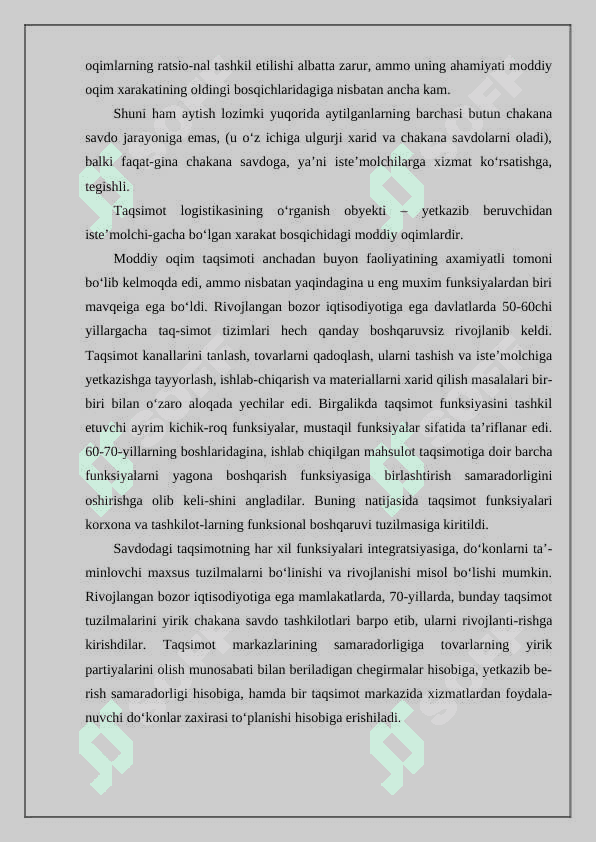Logistikani boshqarishning uslubiy jihatlari 4