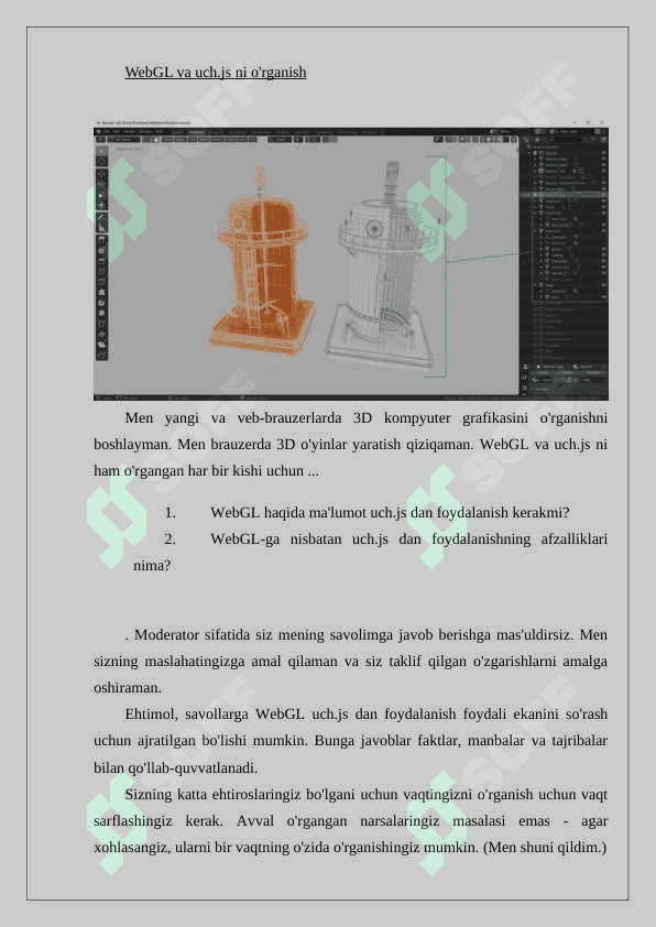 WebGl grafik kutubxonasi 5