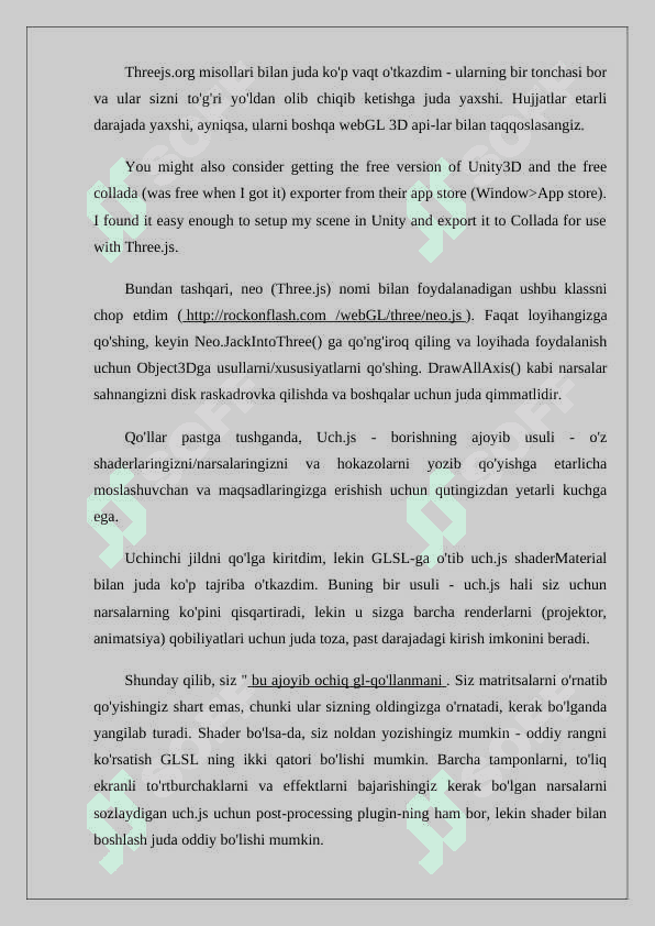 WebGl grafik kutubxonasi 8