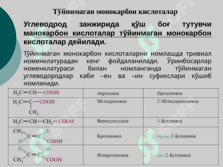 To’yinmagan mono va dikarbon kislotalar 4