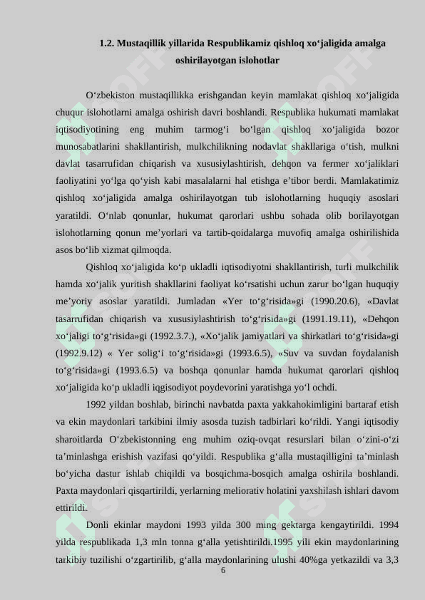 O'zbekiston qishloq xo'jaligi geografiyasi 6