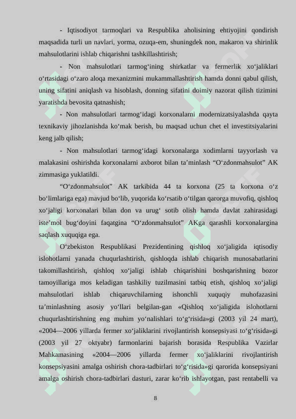 O'zbekiston qishloq xo'jaligi geografiyasi 8