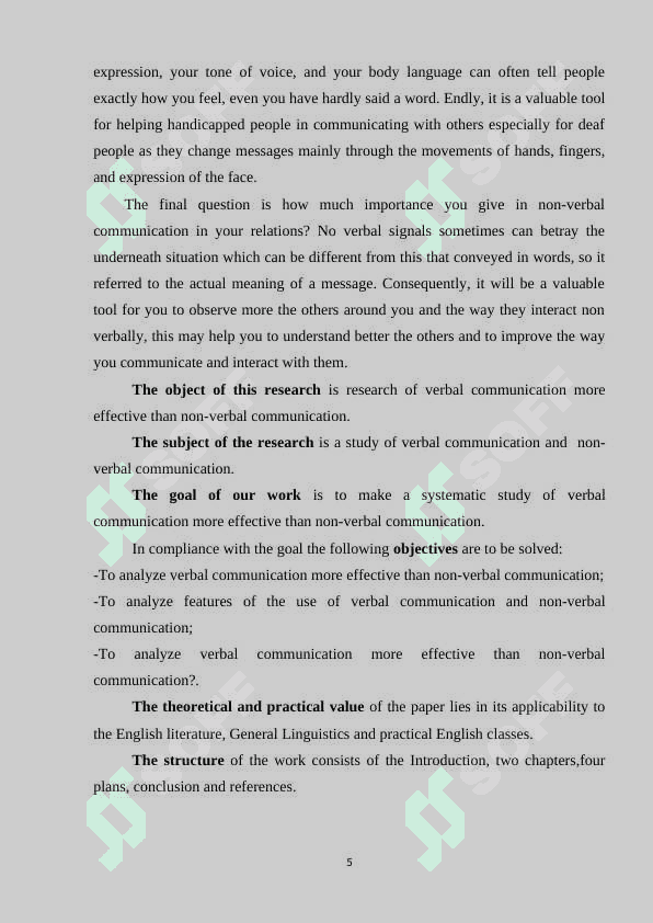 IS VERBAL COMMUNICATION MORE EFFECTIVE THAN NON-VERBAL COMMUNICATION 5