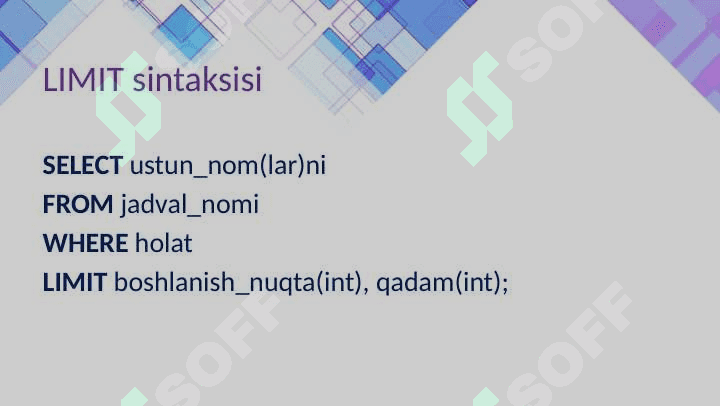 Ma’lumotlarni chiqarish holatlari bilan ishlash 3