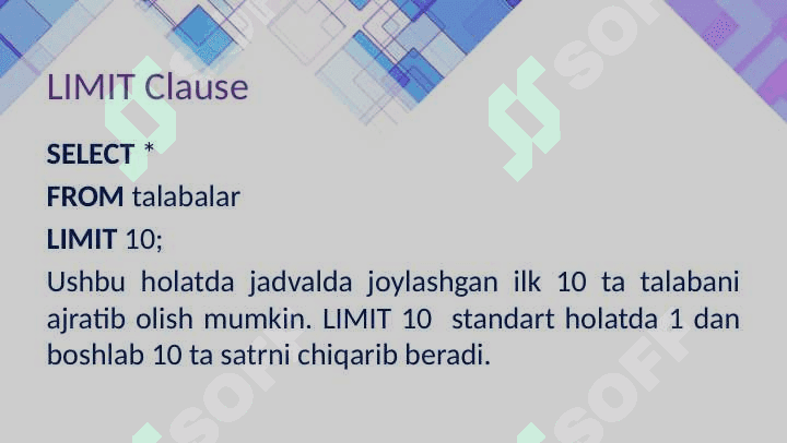 Ma’lumotlarni chiqarish holatlari bilan ishlash 4