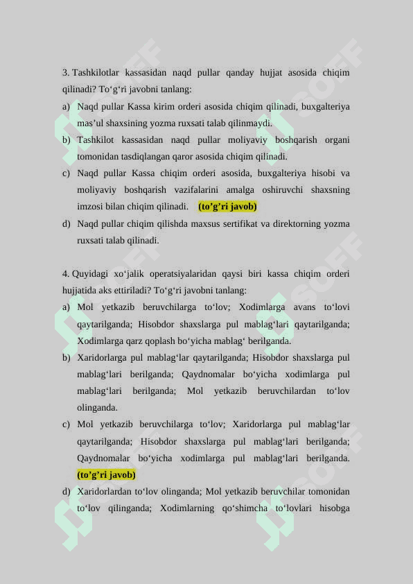 Buxgalteriya komplekslari Test 2