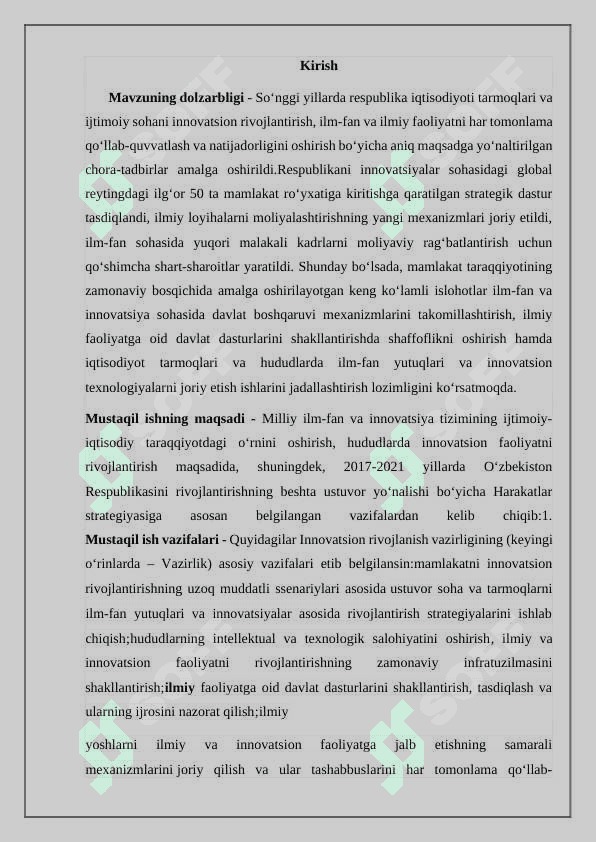 Milliy innovatsiya tizimi va innovatsion tadbirkorlik 2