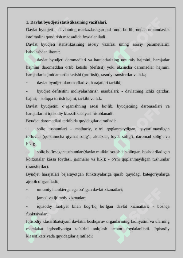 Moliya-kredit tizimi statistikasi 2