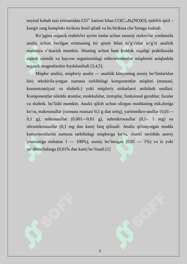 Ajratish va aniqlash metodlari   kimyo 5