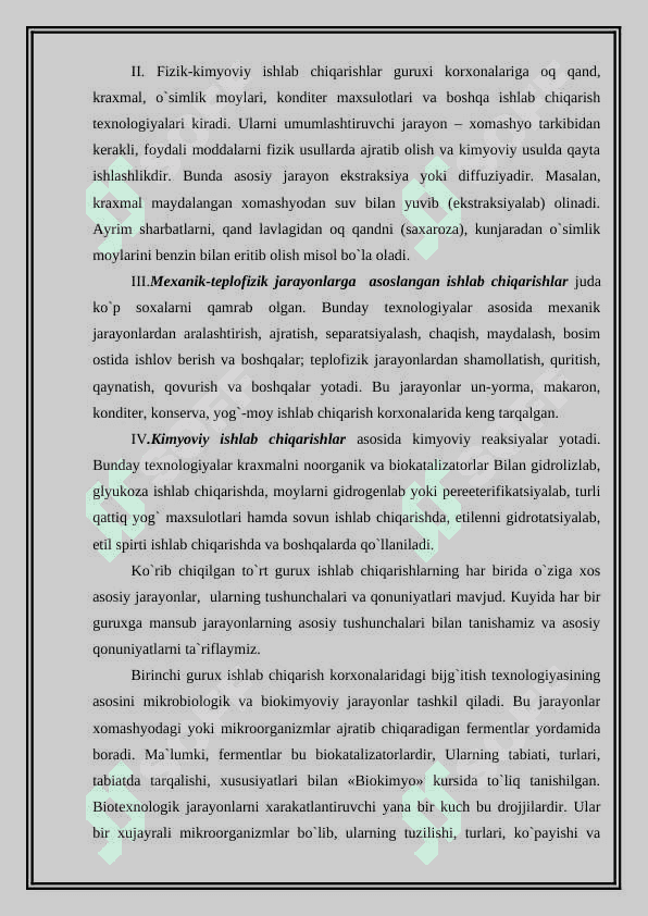 Kimyo oziq ovqat korhona harajatlari 3