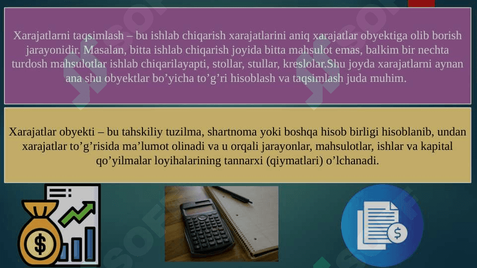 Xarajatlarni taqsimlash usuli 3