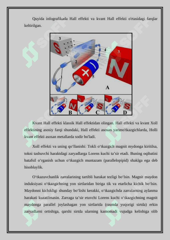 Klassik va kvant Xoll effekti 4