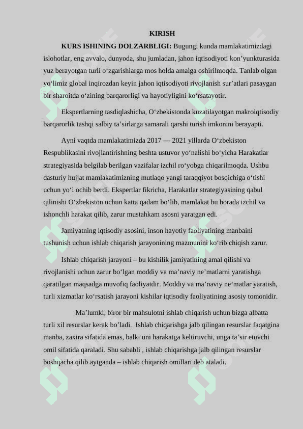 SANOAT KORXONALARIDA MAXSULOT ISHLAB CHIQARISHNI MUVOZANATI 2