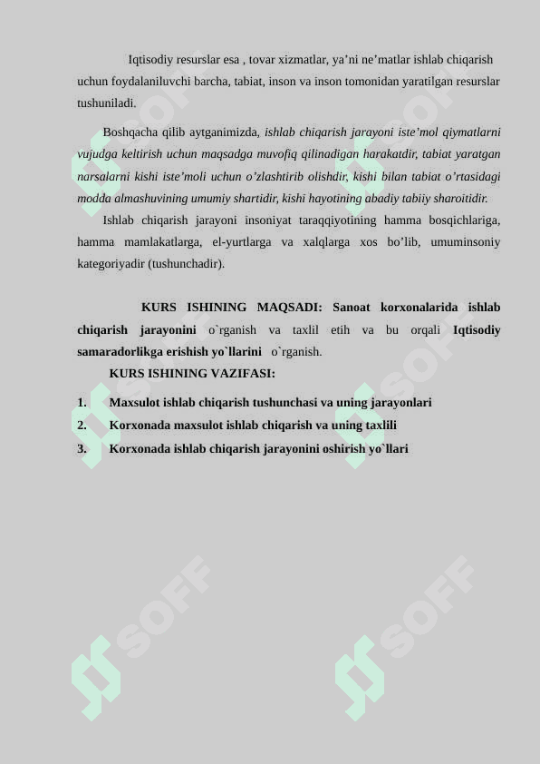 SANOAT KORXONALARIDA MAXSULOT ISHLAB CHIQARISHNI MUVOZANATI 3