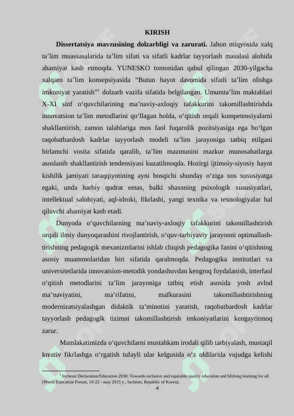 UMUMTA’LIM MAKTABLARINING 10-11 SINF O‘QUVCHILARIGA SINF SOATLARINI INVARIANT USULDA O‘TKAZISH TEXNOLOGIYASI 4