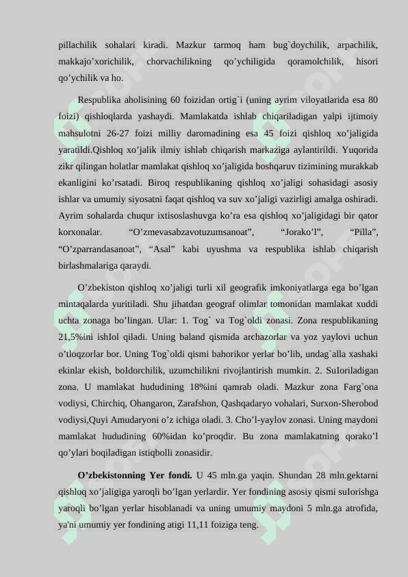 O’ZBEKISTON RESPUBLIKASI XO’JALIGIGA UMUMIY TARIF 8