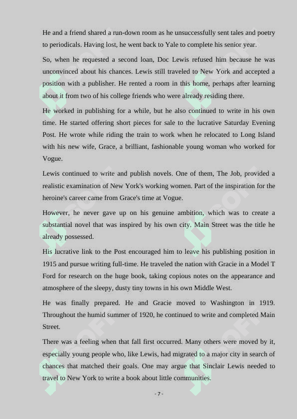 Social aspects of academic life in S.Lewis’ novel “Arrowsmith” 7