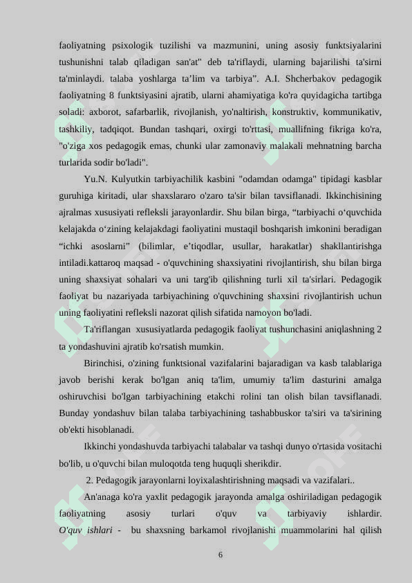 Maktabgacha ta’lim oʻqitish texnologiyalar va loyihashitirishning pedogogik asoslari 6