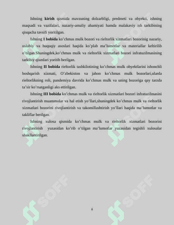 KO‘CHMAS MULK VA RIELTORLIK XIZMATLARI BOZORLARINI RIVOJLANTIRISH 6