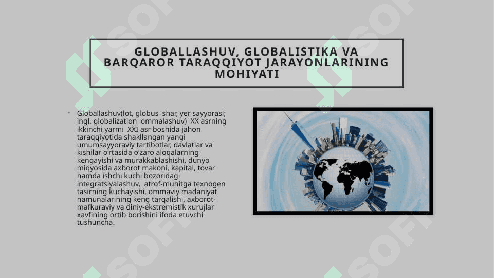 Global jarayonlar va barqaror taraqqiyot 3