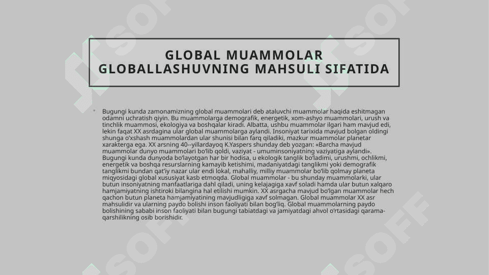 Global jarayonlar va barqaror taraqqiyot 7
