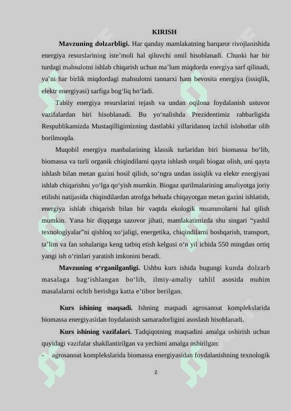 Biogaz ishlab chiqarish 2