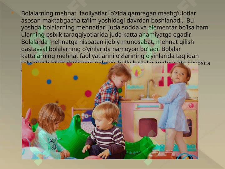 BOLALARNI MEHNAT MALAKA VA KO‘NIKMALARINI SHAKLLANTIRISH ORQALI MAKTABGA TAYYORLAS 5