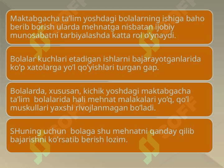 BOLALARNI MEHNAT MALAKA VA KO‘NIKMALARINI SHAKLLANTIRISH ORQALI MAKTABGA TAYYORLAS 7