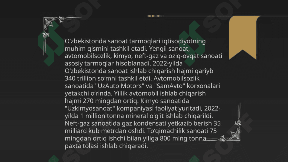 Oʻzbekistonda ishlab chiqarish tarkibi 3
