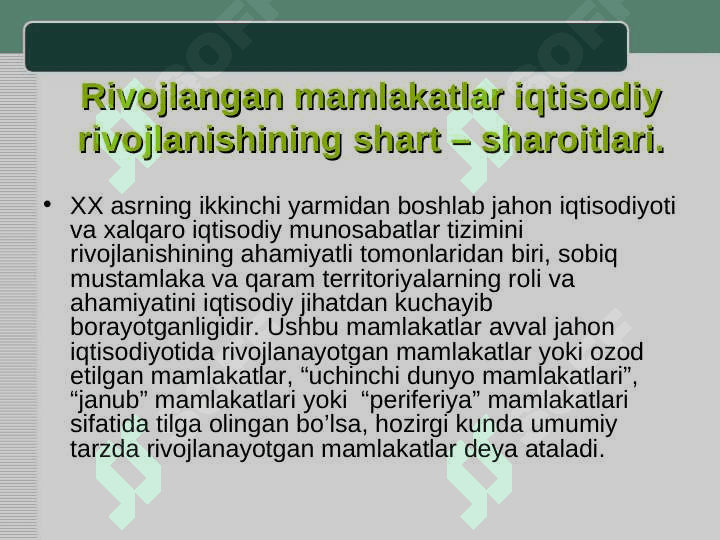 Jahon xo`jalik tizimiga integratsiyalashuv jarayonlari 3