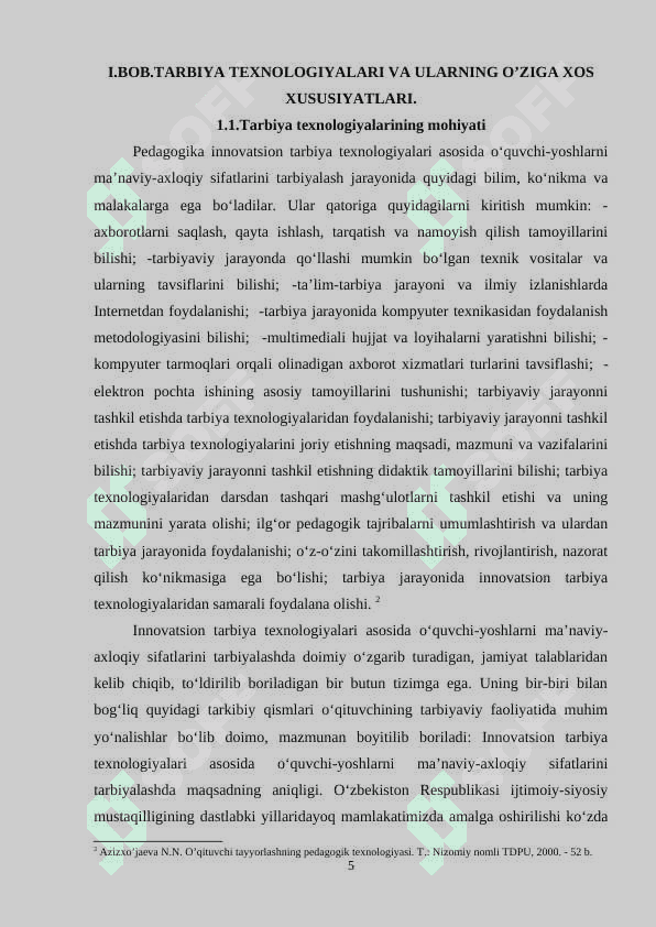 Tarbiya texnologiyalari 5