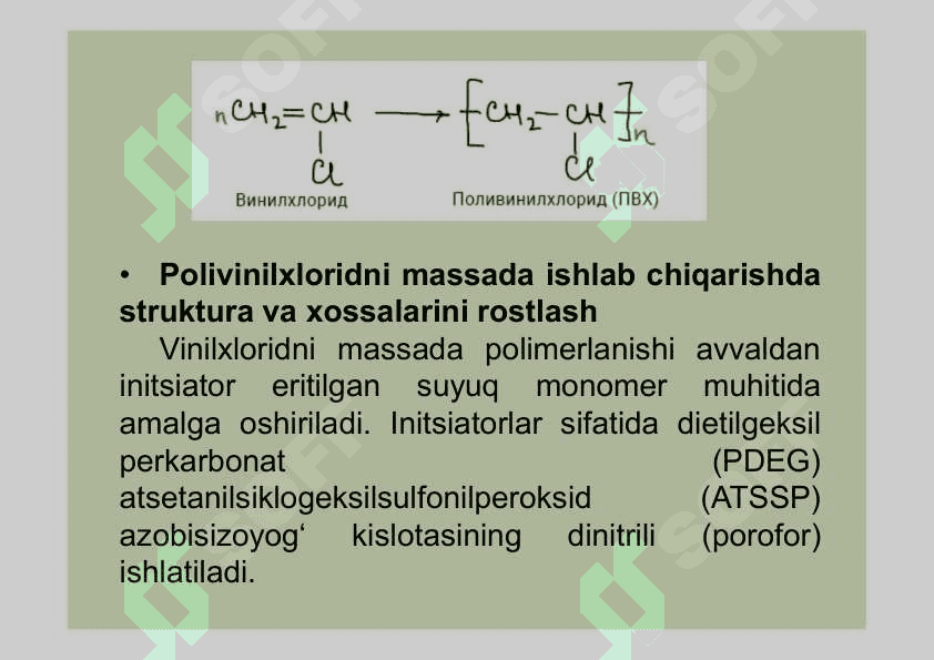 Polivinilxlorid ishlab chiqarish texnologiyasi 7