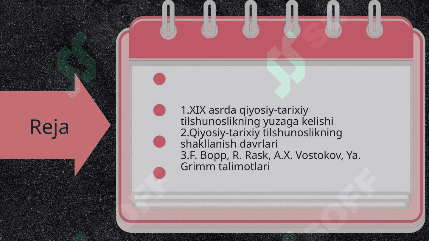 XIX asrda QIYOSIY-TARIXIY TILSHUNOSLIKNING VUJUDGA KELISHI 2