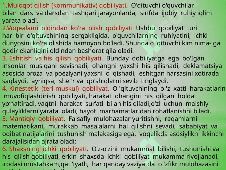 Pedagogik qobiliyat haqida tushuncha 4