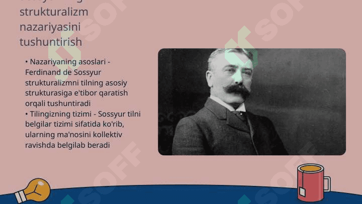 Ferdinand de Sossyurning lingvistik nazariyasi. Tilshunoslikda   strukturalizm 4