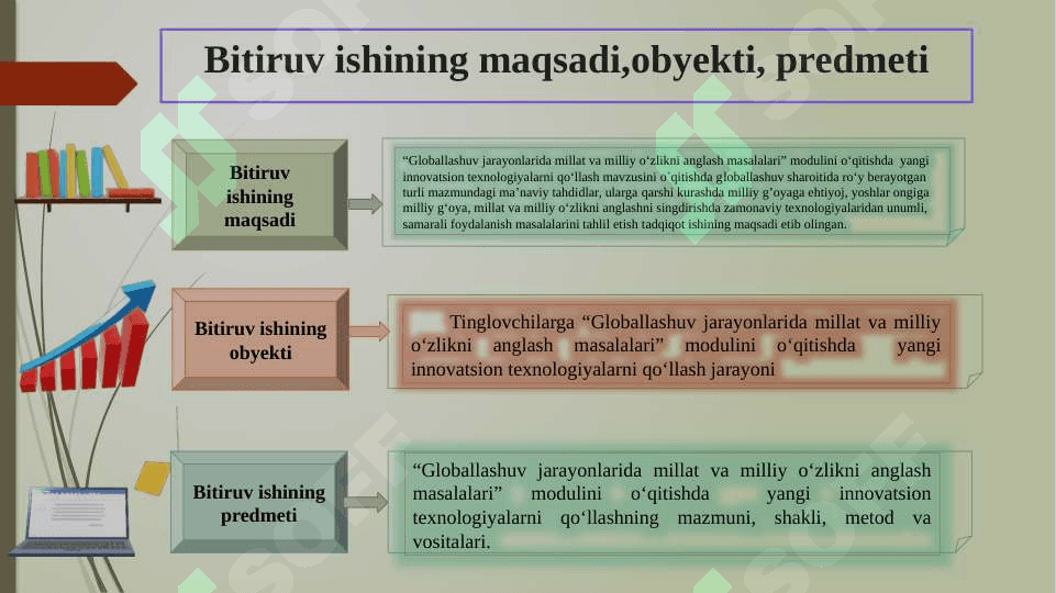 Globallashuv jarayonlarida millat va milliy o‘zlikni anglash masalalari” modulini o‘qitishda  yangi innovatsion texnologiyalarni qo‘llash 3