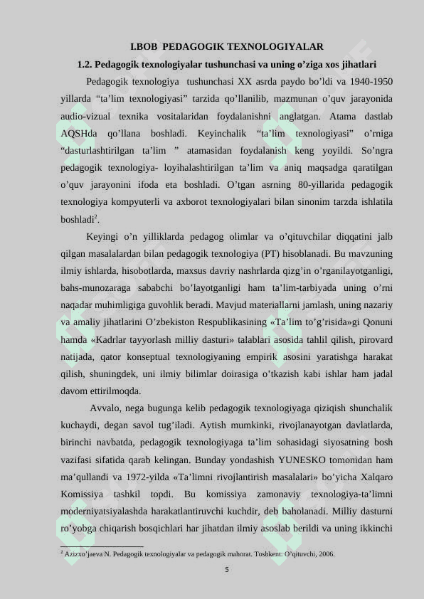 Mustaqillik yillarida ta’limga e’tibor mavzusini o’qitishda pedagogik texnologiyalarning qo’llanishi 5