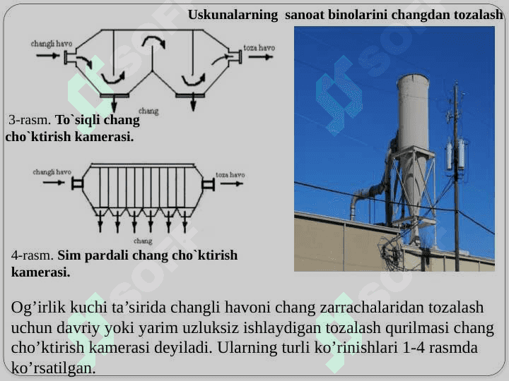 Atmosfera havosini changdan tozalash usullari 4