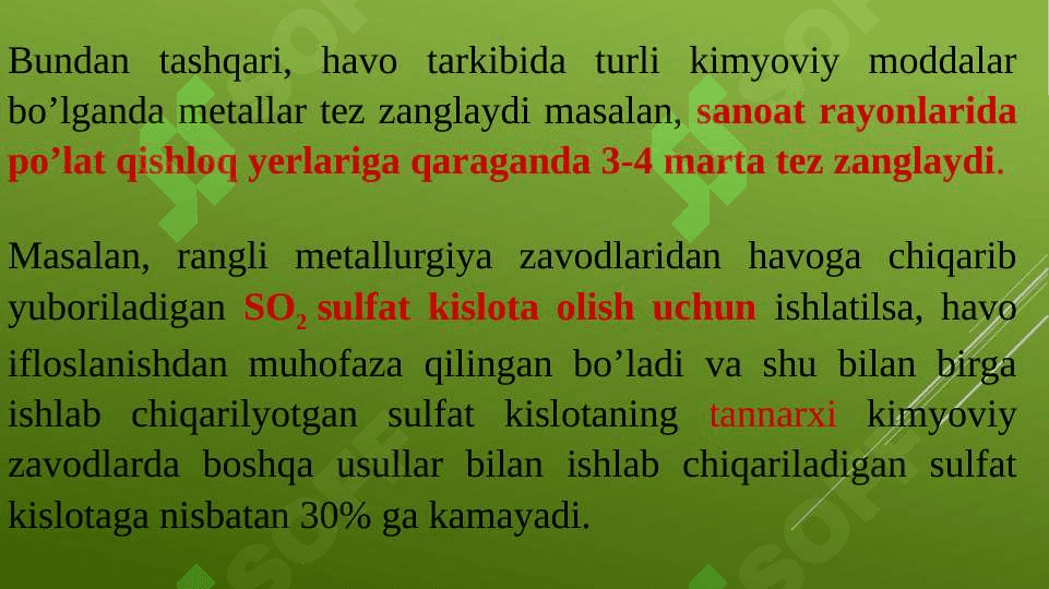 ATMOSFERA HAVOSINI ZAHARLI GAZLARDAN TOZALASH 4
