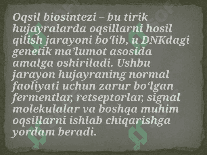 Oqsil biosintezi ingibitorlari (Dori vositalari, preparatlar va bakterial toksinlar 2