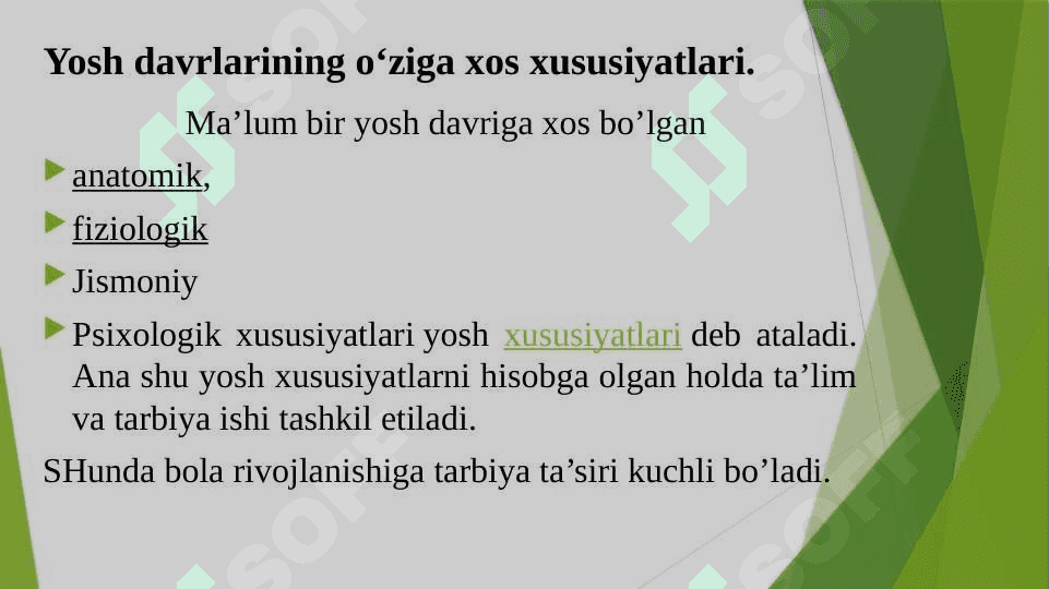 O‘yinlarni tanlash. O‘yinlarning yoshga bog‘liqligi. 3