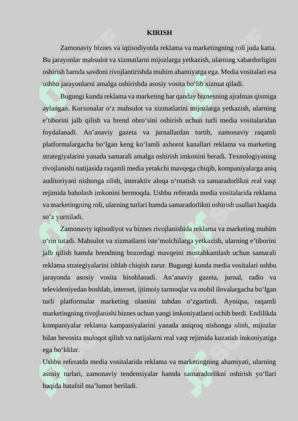 Media vositalarida reklama va marketing 2