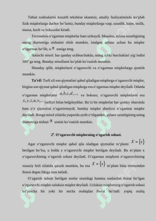 MAVZU:Funksiya tushunchasi. Funksiyaning berilish usullari, elementar funksiyalar va ularning grafiklari. Darajali funksiya 	 mavzusida sigatli mustaqil ish 2