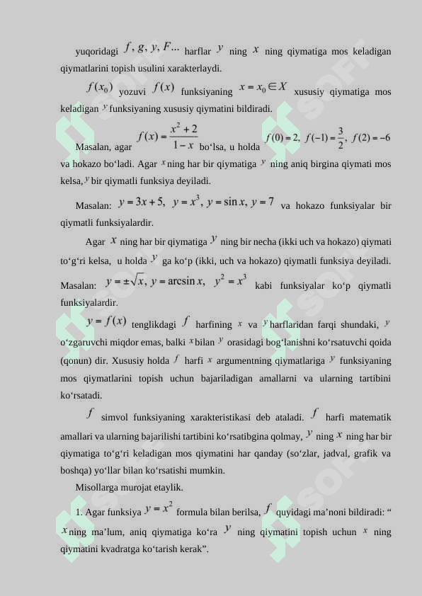 MAVZU:Funksiya tushunchasi. Funksiyaning berilish usullari, elementar funksiyalar va ularning grafiklari. Darajali funksiya 	 mavzusida sigatli mustaqil ish 5